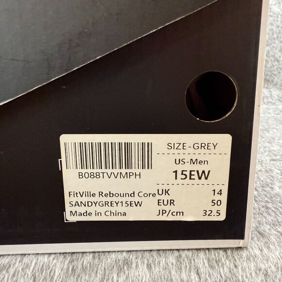 ✅Mens 15EW FitVille Rebound Core Grey Running/Walking Shoes Athletic Comfort - Picture 13 of 13